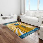nfl los angeles chargers football team logo rectangle area rug light room lac14