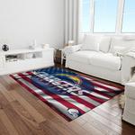 nfl los angeles chargers football team logo rectangle area rug light room lac22