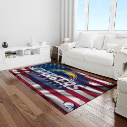NFL Los Angeles Chargers Rectangle Rug Personalized Non-Slip Carpet Gift For Football Fans LAC22