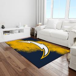 NFL Los Angeles Chargers Rectangle Rug Personalized Non-Slip Carpet Gift For Football Fans LAC23