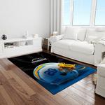 nfl los angeles chargers football team logo rectangle area rug light room lac30