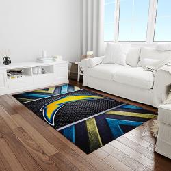 NFL Los Angeles Chargers Rectangle Rug Personalized Non-Slip Carpet Gift For Football Fans LAC32