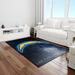 NFL Los Angeles Chargers Rectangle Rug Personalized Non-Slip Carpet Gift For Football Fans LAC33