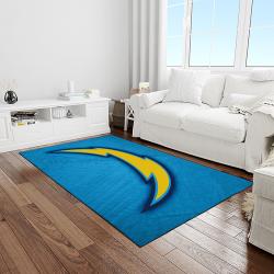 NFL Los Angeles Chargers Rectangle Rug Personalized Non-Slip Carpet Gift For Football Fans LAC45