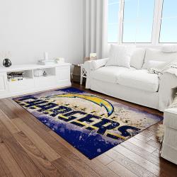 NFL Los Angeles Chargers Rectangle Rug Personalized Non-Slip Carpet Gift For Football Fans LAC47
