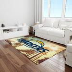 nfl los angeles chargers football team logo rectangle area rug light room lac48
