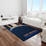 nfl los angeles chargers football team logo rectangle area rug light room lac50