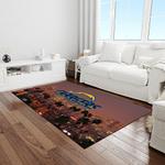 nfl los angeles chargers football team logo rectangle area rug light room lac51
