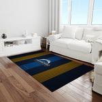 nfl los angeles chargers football team logo rectangle area rug light room lac63