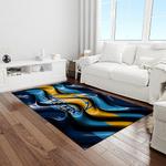 nfl los angeles chargers football team logo rectangle area rug light room lac68