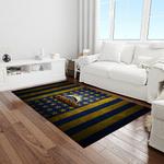 nfl los angeles chargers football team logo rectangle area rug light room lac70