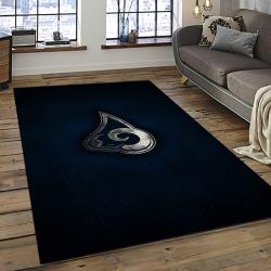 nfl los angeles rams football team logo rectangle area rug dark room lar42