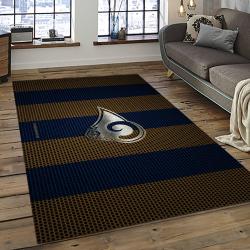 nfl los angeles rams football team logo rectangle area rug dark room lar50