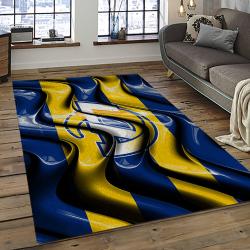 nfl los angeles rams football team logo rectangle area rug dark room lar60