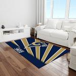 nfl los angeles rams football team logo rectangle area rug light room lar01