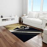 nfl los angeles rams football team logo rectangle area rug light room lar05