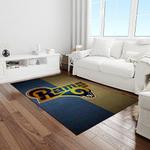 nfl los angeles rams football team logo rectangle area rug light room lar07