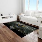nfl los angeles rams football team logo rectangle area rug light room lar10