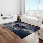 nfl los angeles rams football team logo rectangle area rug light room lar12