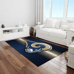 nfl los angeles rams football team logo rectangle area rug light room lar14