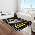 nfl los angeles rams football team logo rectangle area rug light room lar16