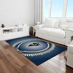 nfl los angeles rams football team logo rectangle area rug light room lar18