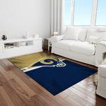 nfl los angeles rams football team logo rectangle area rug light room lar20