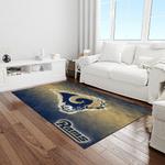 nfl los angeles rams football team logo rectangle area rug light room lar22