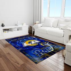 NFL Los Angeles Rams Rectangle Rug Personalized Non-Slip Carpet Gift For Football Fans LAR25