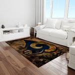 nfl los angeles rams football team logo rectangle area rug light room lar28