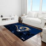 nfl los angeles rams football team logo rectangle area rug light room lar29