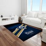 nfl los angeles rams football team logo rectangle area rug light room lar30