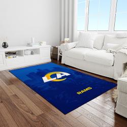 NFL Los Angeles Rams Rectangle Rug Personalized Non-Slip Carpet Gift For Football Fans LAR33