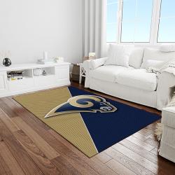 NFL Los Angeles Rams Rectangle Rug Personalized Non-Slip Carpet Gift For Football Fans LAR37