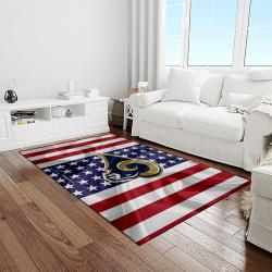NFL Los Angeles Rams Rectangle Rug Personalized Non-Slip Carpet Gift For Football Fans LAR40