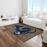 nfl los angeles rams football team logo rectangle area rug light room lar45