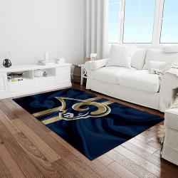 NFL Los Angeles Rams Rectangle Rug Personalized Non-Slip Carpet Gift For Football Fans LAR52