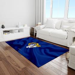 NFL Los Angeles Rams Rectangle Rug Personalized Non-Slip Carpet Gift For Football Fans LAR56