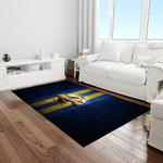 nfl los angeles rams football team logo rectangle area rug light room lar58