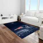 nfl new england patriots football team logo rectangle area rug light room nep05