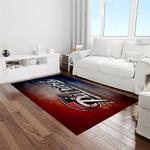 nfl new england patriots football team logo rectangle area rug light room nep06