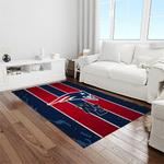 nfl new england patriots football team logo rectangle area rug light room nep10