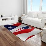 nfl new england patriots football team logo rectangle area rug light room nep13