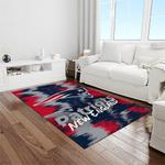 nfl new england patriots football team logo rectangle area rug light room nep17