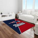 nfl new england patriots football team logo rectangle area rug light room nep24