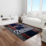 nfl new england patriots football team logo rectangle area rug light room nep26
