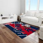 nfl new england patriots football team logo rectangle area rug light room nep28