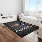 nfl new england patriots football team logo rectangle area rug light room nep31