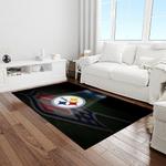 nfl pittsburgh steelers football team logo rectangle area rug light room ptts02