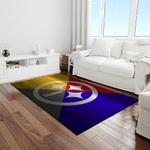nfl pittsburgh steelers football team logo rectangle area rug light room ptts05